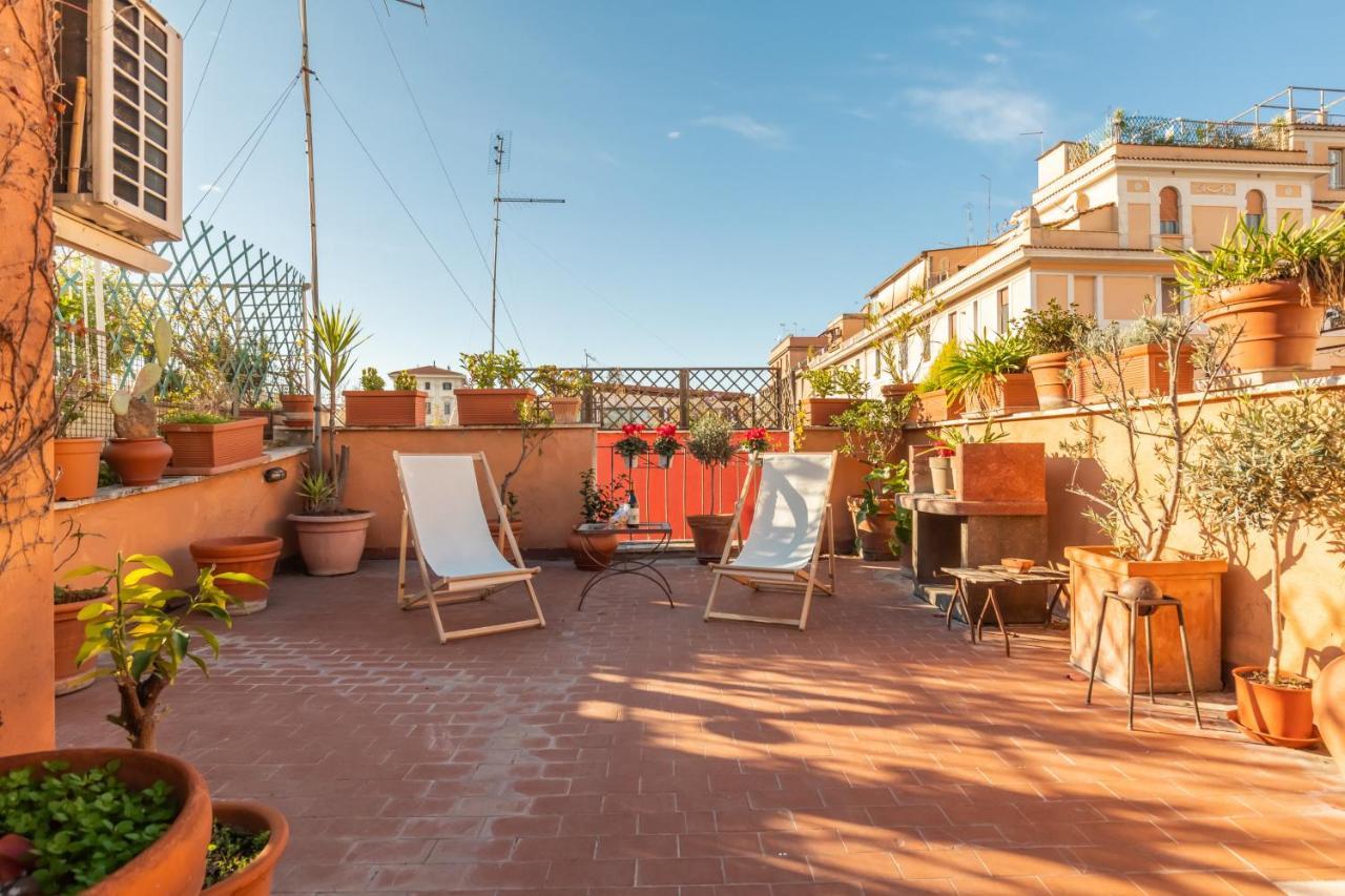 Bright And Comfy Terraced Apartment In Trastevere Roma Exterior foto